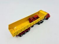 MAJORETTE: Two 1:60 scale Scania trucks by Majorette, one with tipper trailer and the other a Mobil tanker. [Location: Sydney] - 8