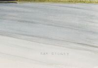 TORANA XU-1: A fine original watercolour featuring 'The Beast' HDT LJ Torana XU-1 by artist Ray Storey, visible print 31.5cm high, 44cm wide, mounted framed & glazed - 4