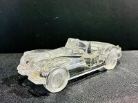 JAGUAR: A crystal glass Jaguar XK120 paperweight [Location: Sydney]
