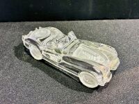 JAGUAR: A crystal glass Jaguar XK120 paperweight [Location: Sydney] - 2