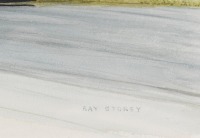 TORANA XU-1: A fine original watercolour featuring 'The Beast' HDT LJ Torana XU-1 by artist Ray Storey, visible print 31.5cm high, 44cm wide, mounted framed & glazed - 2