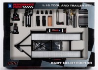 GM: A GMP 1:18 scale GM Performance Parts tool & trailer set in original box