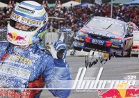 MARCUS AMBROSE: Two Ford V8 Supercar posters signed by Marcus Ambrose, both 42cm high, 60cm wide