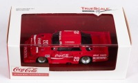 NISSAN BLUEBIRD: A True Scale Miniatures 1:43 scale 1982 Nissan Bluebird, the number 20 race car as raced by Yanagida, finished in the iconic Coca-Cola livery