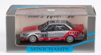 AUDI V8 QUATTRO: A Minichamps 1:43 scale Audi V8 Quattro evo, raced by H.J. Stuck for team SMS in the 1992 DTM season