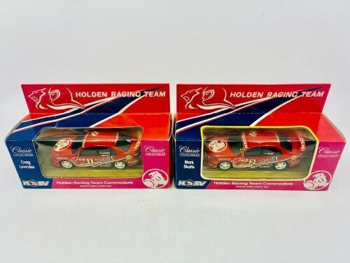 71 · HOLDEN: Two 1:43 scale models by Classic Carlectables of the HRT Holden Commodores driven by Craig Lowndes and Mark Skaife [Location: Sydney]