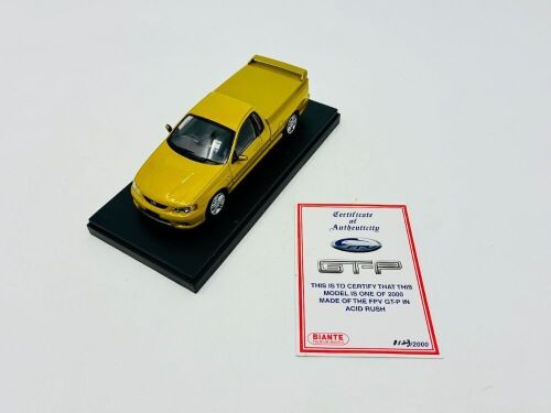 124 · FORD: A 1:43 scale model by Biante of the FPV Pursuit in Acid Rush, limited edition 0123/2000, complete with certificate of authenticity [Location: Sydney]