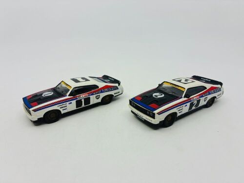 75 · FORD: Two 1:43 scale Trax models of the Ford Falcon XC Hardtop commemorating the 1977 Bathurst finish, complete with original packaging [Location: Sydney]