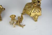 CANDELABRUM: A pair of cast gilt metal figural candelabrum - 5