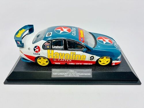 37 · FORD: A 1:18 scale model by Classic Carlectables of the #9 Caltex Havoline Racing Ford AU Falcon driven by Tony Longhurst in the 2000 V8 Supercars season, limited edition, 0429/4000, complete with with original packaging and certificate of authenticity. [Location: Sydney]