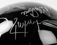 HOLDEN: A limited edition 43/50 commemorative full size helmet celebrating Holden's success at Bathurst over 50 years, helmet signed by eleven drivers including Steven Richards, Craig Lowndes, Greg Murphy and 8 others, helmet mounted to base and within pe - 3