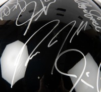 HOLDEN: A limited edition 43/50 commemorative full size helmet celebrating Holden's success at Bathurst over 50 years, helmet signed by eleven drivers including Steven Richards, Craig Lowndes, Greg Murphy and 8 others, helmet mounted to base and within pe - 5