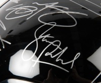 HOLDEN: A limited edition 43/50 commemorative full size helmet celebrating Holden's success at Bathurst over 50 years, helmet signed by eleven drivers including Steven Richards, Craig Lowndes, Greg Murphy and 8 others, helmet mounted to base and within pe - 6