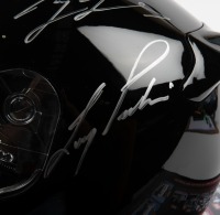 HOLDEN: A limited edition 43/50 commemorative full size helmet celebrating Holden's success at Bathurst over 50 years, helmet signed by eleven drivers including Steven Richards, Craig Lowndes, Greg Murphy and 8 others, helmet mounted to base and within pe - 8