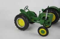 TRACTOR MODELS: Three John Deere die-cast tractor and crawler - 2