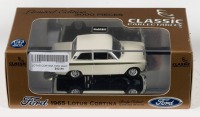 FORD LOTUS CORTINA: A Classic carlectables 1:43 scale 1965 Lotus Cortina, finished in Ermine white paintwork, limited edition 1557/3000 pieces