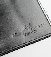 HONDA F1: Three NOS items of Honda Racing F1 Team souvenir items, including two leather travel wallets, and a pen set - 3