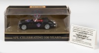 AFL CENTENARY: A 1996 released Matchbox 1960 Jaguar XK150 Drop Head Coupe, produced for the Centenary Celebrations of the AFL, released to Ball attendees only