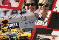 FORMULA ONE: A 1999 Formula One Grand Prix poster signed by a large quantity of celebrity personalities, measures 84cm high, 59.5cm wide - 4