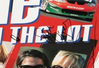FORMULA ONE: A 1999 Formula One Grand Prix poster signed by a large quantity of celebrity personalities, measures 84cm high, 59.5cm wide - 5