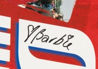 FORMULA ONE: A 1999 Formula One Grand Prix poster signed by a large quantity of celebrity personalities, measures 84cm high, 59.5cm wide - 7