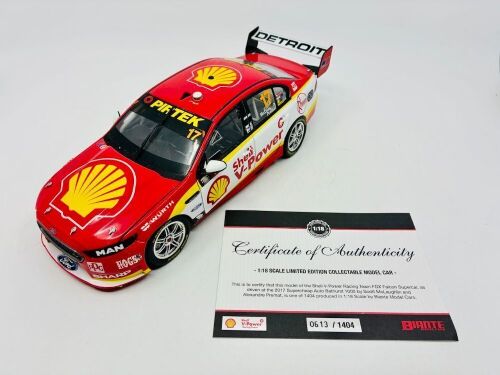 48 · FORD: A 1:18 scale model by Biante of the #17 Shell V-Power Ford FG-X Falcon driven by Scott McLaughlin and Alexandre Premat in the 2017 Supercheap Auto Bathurst 1000, limited edition, 0613/1404, complete with original packaging and certificate of authenticity [Location: Sydney]