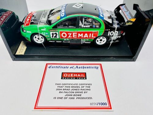 54 · FORD: A 1:18 scale model by Biante of the #12 BJR OzEmail Racing Ford BA Falcon driven by John Bowe in the 2004 V8 Supercars season, limited edition, 0226/1000, complete with original packaging and certificate of authenticity [Location: Sydney]