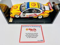 FORD: A 1:18 scale model by Biante of the #18 DJR Shell Helix Racing Ford BA Falcon driven by Warren Luff in the 2004 V8 Supercars season, limited edition, 0015/1000, complete with original packaging and certificate of authenticity [Location: Sydney]