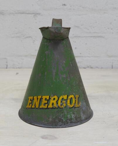 ENERGOL: An original tin one gallon oil pourer featuring Energol logo, 30cm high.