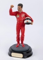 MICHAEL SCHUMACHER: A 1:9 scale limited edition (2437/5000) cold cast porcelain resin figure of Michael Schumacher, 22cm high [Location: Melbourne]