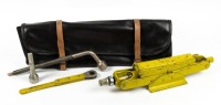 FERRARI TOOL KIT: An original Ferrari circa 1975-1983 tool jack kit, includes scissor jack (yellow colour), ratchet, lug wrench and jack bag, believed to suit any carb or two valve injection 308 as well as 365 BB & 512 BB [Location: Melbourne]