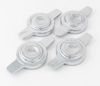 BORRANI: A set of new Borrani No. 42, two ear, concave wheel spinner knock-offs [Location: Melbourne]