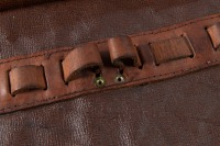TOOL ROLL BAG: An original circa late 1960s early 1970s Ferrari 330 / 365 brown vinyl tool roll bag [Location: Melbourne] - 6