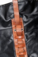 TOOL ROLL BAG: An original circa 1980s Ferrari black vinyl tool roll & jack bag [Location: Melbourne] - 2