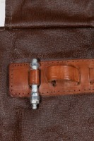 TOOL ROLL BAG: An original circa late 1960s early 1970s Ferrari 330 / 365 brown vinyl tool roll bag [Location: Melbourne] - 3