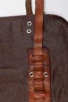 TOOL ROLL BAG: An original circa late 1960s early 1970s Ferrari 330 / 365 brown vinyl tool roll bag [Location: Melbourne] - 6