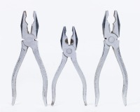PLIERS: Three original circa 1970s or 1980s tool kit pliers, includes two 19cm long pliers and one 16cm long pliers [Location: Melbourne]