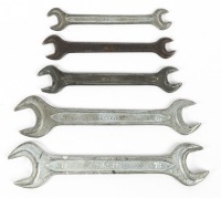 GEDORE SPANNERS: Five circa late 1960s or early 1970s Gedore DIN895 spanners believed to be supplied with Ferrari tool kits [Location: Melbourne]