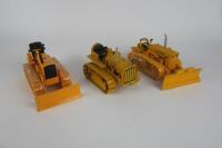 TRACTOR MODELS: Three die-cast tractor and crawler models including Caterpillar and International Harvester