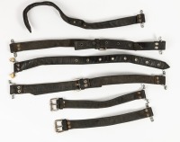 LUGGAGE STRAPS: A group of assorted 1960s Ferrari leather cargo / luggage straps [Location: Melbourne]