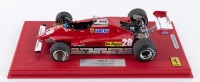 FERRARI 126C: A highly detailed BBR Models 1:18 scale model 1982 Ferrari 126C Formula One, limited edition (numbered 65 of 250), presented on leather covered base with nameplate in original box [Location: Melbourne]