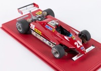 FERRARI 126C: A highly detailed BBR Models 1:18 scale model 1982 Ferrari 126C Formula One, limited edition (numbered 65 of 250), presented on leather covered base with nameplate in original box [Location: Melbourne] - 3