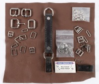 TOOL / JACK BAG: A group of assorted parts believed to suit early Ferrari tool & jack bags, includes straps, buckles, studs and some vinyl [Location: Melbourne]