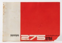 FERRARI 275 GTB/4: An original Ferrari 275 GTB/4 Pininfarina Spare Parts Catalogue [Location: Melbourne]