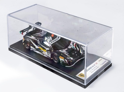 FERRARI 488 GT3: A Looksmart Models 1:43 scale Ferrari 488 GT3 Evo in Iron Lynx livery, winner of 2021 24 hour race at Spa, official Ferrari product in original box [Location: Melbourne]