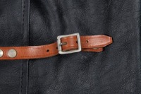 FERRARI TOOL ROLL BAG: A reproduced 1980s Ferrari black vinyl tool roll & jack bag, no contents [Location: Melbourne] - 4