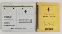 FERRARI: Two reprinted manuals, including a 275 GTS/GTB Assembly Data & Overhaul Instruction Manual and a 400i Workshop Manual [Location: Melbourne]