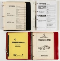 FERRARI: Four reprinted Ferrari workshop / repair manuals relating to models 365 GTB/4, 365 GTC/4, 365 GT4/BB & 512 BB [Location: Melbourne]
