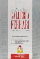 FERRARI: A large poster promoting the inauguration of the Galleria Ferrari in Maranello,1990, 100cm high, 67cm wide [Location: Melbourne]