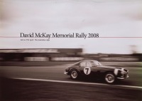 FERRARI 250 GT SWB: A small poster promoting the David McKay Memorial Rally of 2008 in the Australian Alps featuring photograph of a Ferrari 250 GT SWB, 42cm high, 59cm wide [Location: Melbourne]
